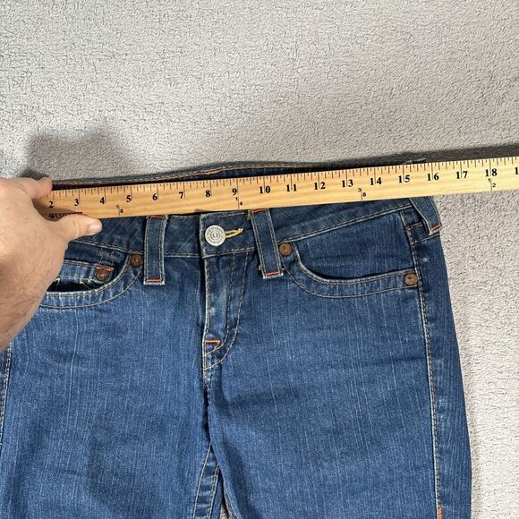 True Religion Johnny Jeans Women’s Size 29 Fit 32x31 Low Rise Straight Leg Jeans - Picture 7 of 14